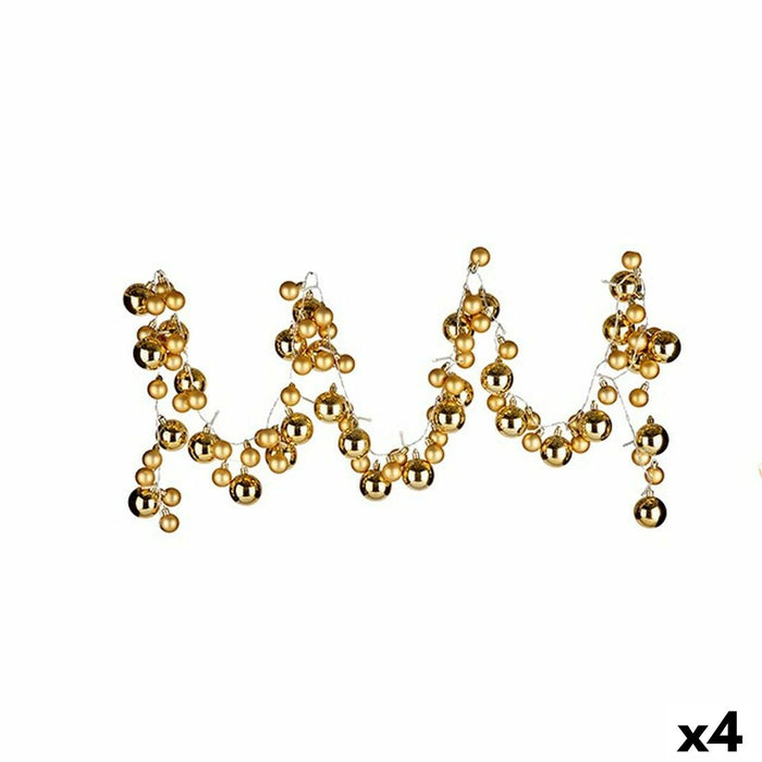 Ghirlandă de Crăciun Globuri de Crăciun Lumină LED 2,36 m Auriu* PVC (4 Unități)