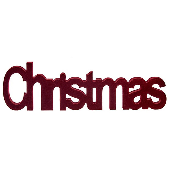 Figură Decorativă Christmas Roșu Кадифе Lemn 11 x 2,5 x 36,5 cm (12 Unități)