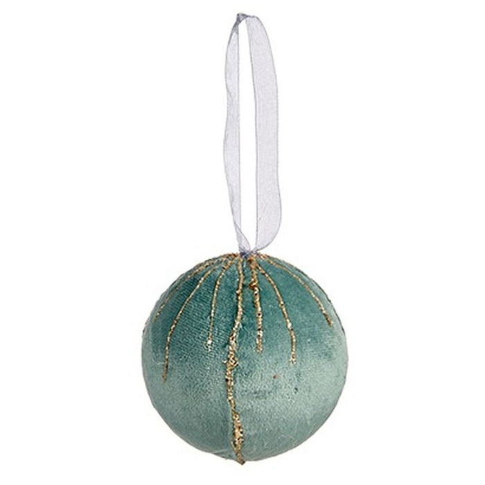 Set de globuri de Crăciun Poliester Turquoise 8 x 8 x 8 cm (6 Unități)