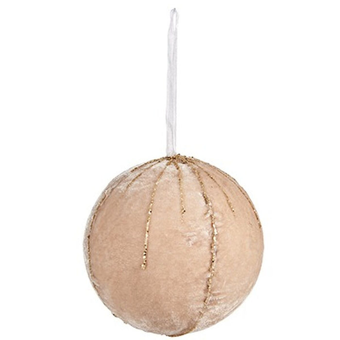 Set de globuri de Crăciun Poliester champagne 12 x 12 x 12 cm (4 Unități)