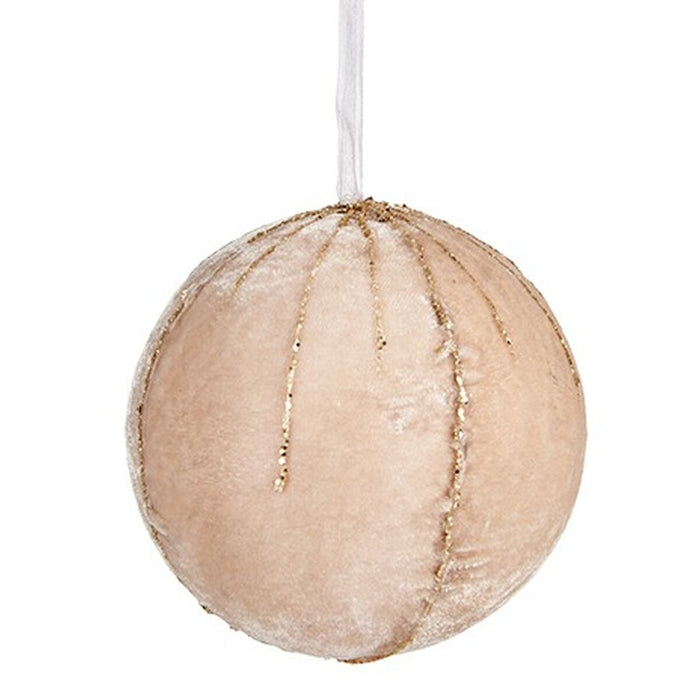 Set de globuri de Crăciun Poliester champagne 12 x 12 x 12 cm (4 Unități)