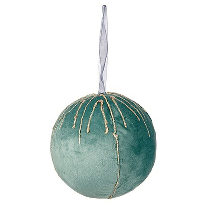 Set de globuri de Crăciun Poliester Turquoise 12 x 12 x 12 cm (4 Unități)