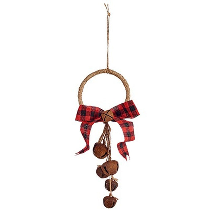 Ornament de Crăciun Fundă Maro Negru Roșu Plastic 11,5 x 4 x 25 cm (24 Unități)