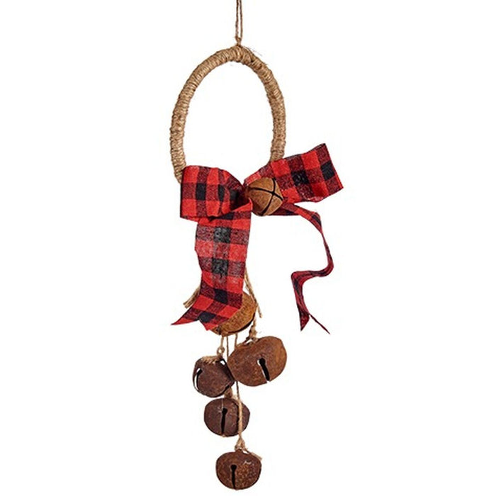 Ornament de Crăciun Fundă Maro Negru Roșu Plastic 11,5 x 4 x 25 cm (24 Unități)