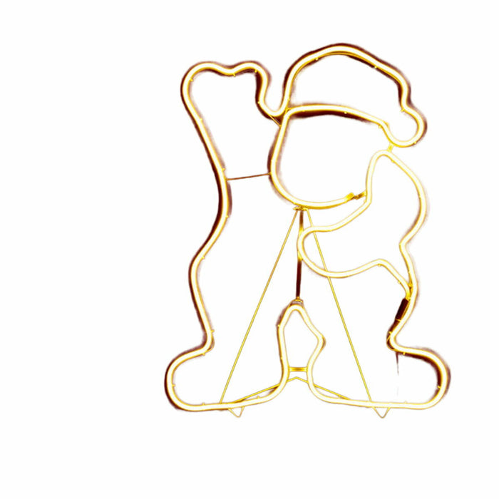 Lumină LED Moș Crăciun Galben 39 x 14 x 51 cm (2 Unități)