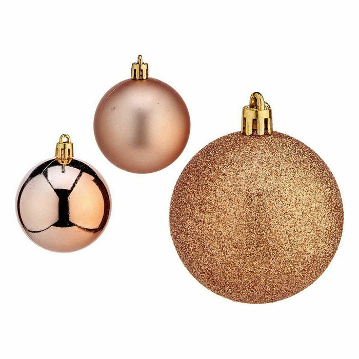 Set de globuri de Crăciun Cupru Plastic 6 x 7 x 6 cm (12 Unități)