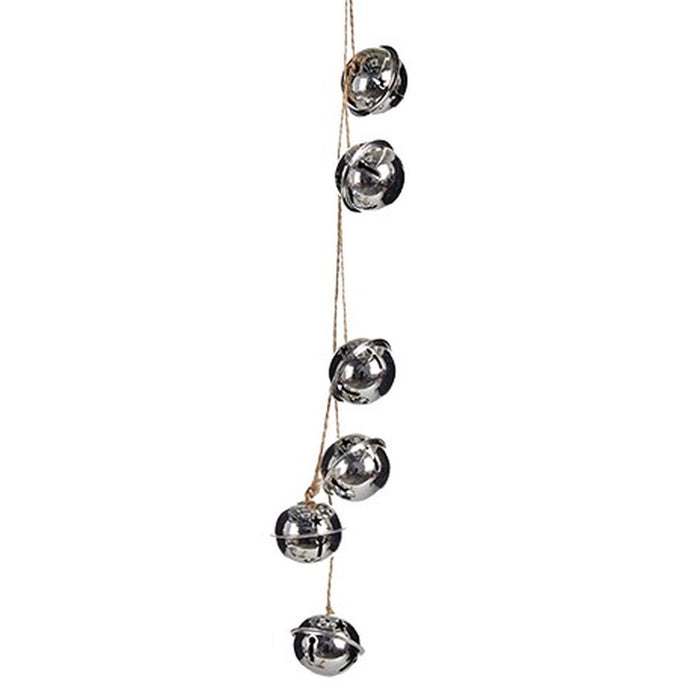 Ornament de Crăciun Clopoțel Argintiu Metal 5 x 2,5 x 41 cm (24 Unități)