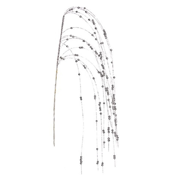 Ramură Boabe Argintiu 100 x 3 x 5 cm (24 Unități)