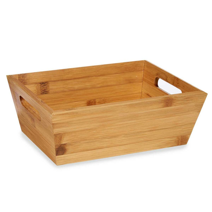 Coș Multifuncțional Cu mânere Maro Bambus 33 x 10 x 22 cm (12 Unități)