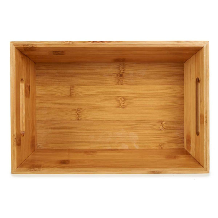 Coș Multifuncțional Cu mânere Maro Bambus 33 x 10 x 22 cm (12 Unități)