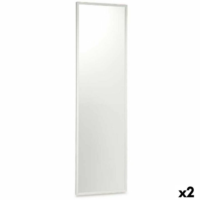 Oglindă de perete Alb Lemn MDF 40 x 142,5 x 3 cm (2 Unități)