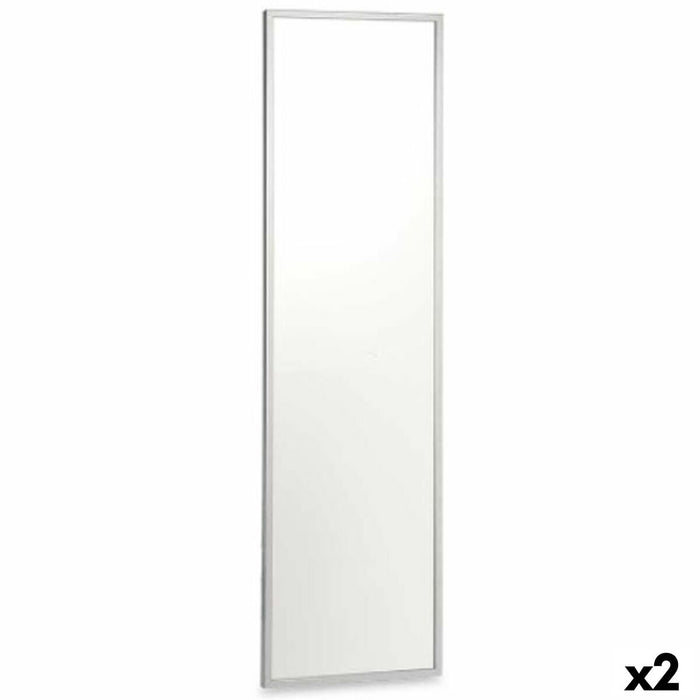Oglindă de perete Argintiu Lemn MDF 40 x 142,5 x 3 cm (2 Unități)