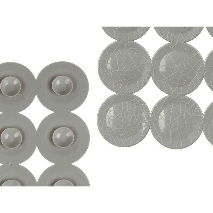 Covoraș de duș antiderapant Gri PVC 68 x 36 x 1 cm (6 Unități)