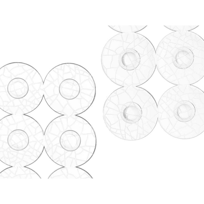 Covoraș de duș antiderapant Transparent PVC 54 x 54 x 1 cm (6 Unități)
