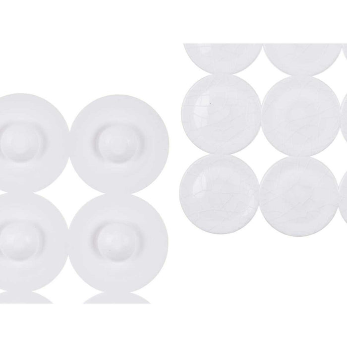 Covoraș de duș antiderapant Alb PVC 68 x 36 x 1 cm (6 Unități)