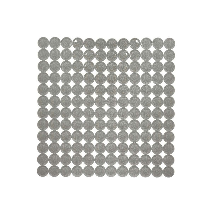 Covoraș de duș antiderapant Gri PVC 54 x 54 x 1 cm (6 Unități)
