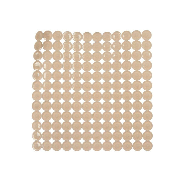 Covoraș de duș antiderapant Bej PVC 54 x 54 x 1 cm (6 Unități)