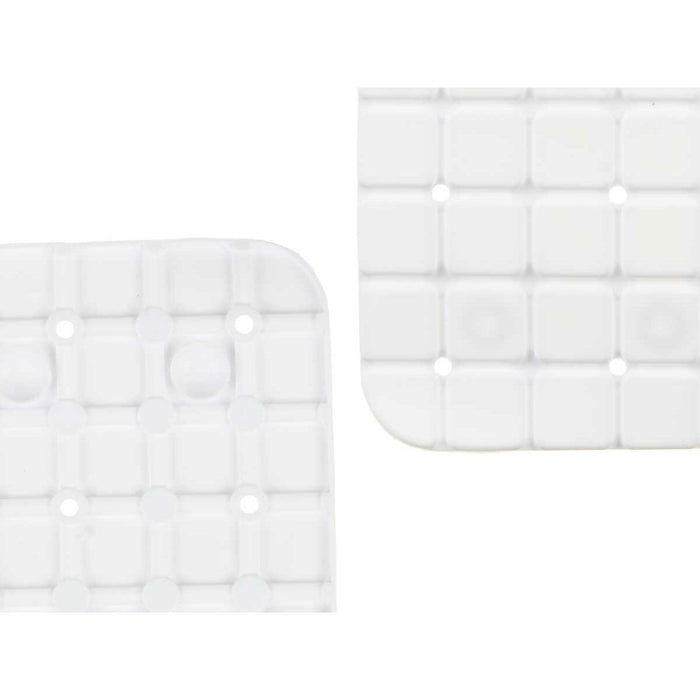 Covoraș de duș antiderapant Cadre Alb PVC 67,7 x 38,5 x 0,7 cm (6 Unități)