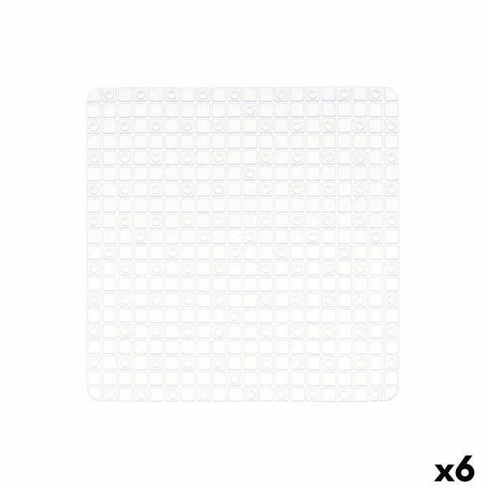 Covoraș de duș antiderapant Cadre Transparent PVC 50,3 x 50,3 x 0,7 cm (6 Unități)