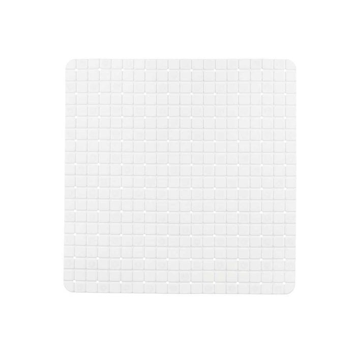 Covoraș de duș antiderapant Cadre Alb PVC 50,3 x 50,3 x 0,7 cm (6 Unități)