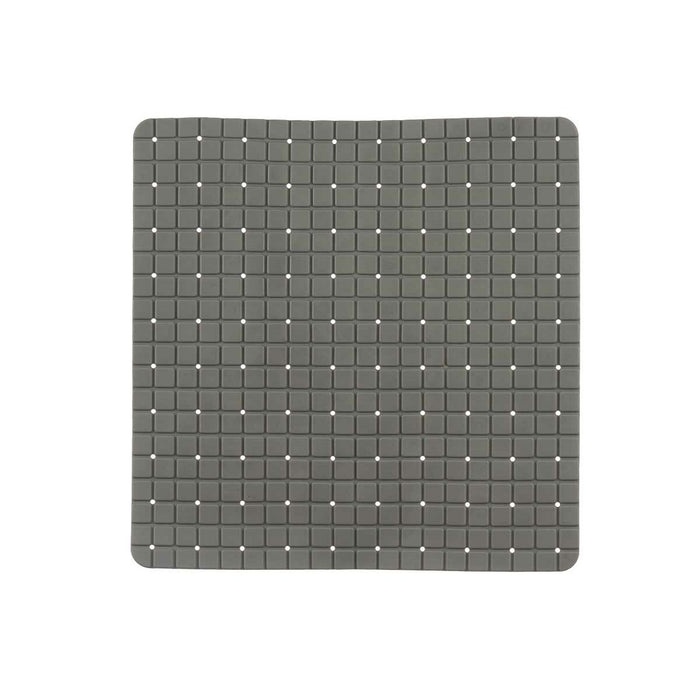 Covoraș de duș antiderapant Cadre Gri PVC 50,3 x 50,3 x 0,7 cm (6 Unități)
