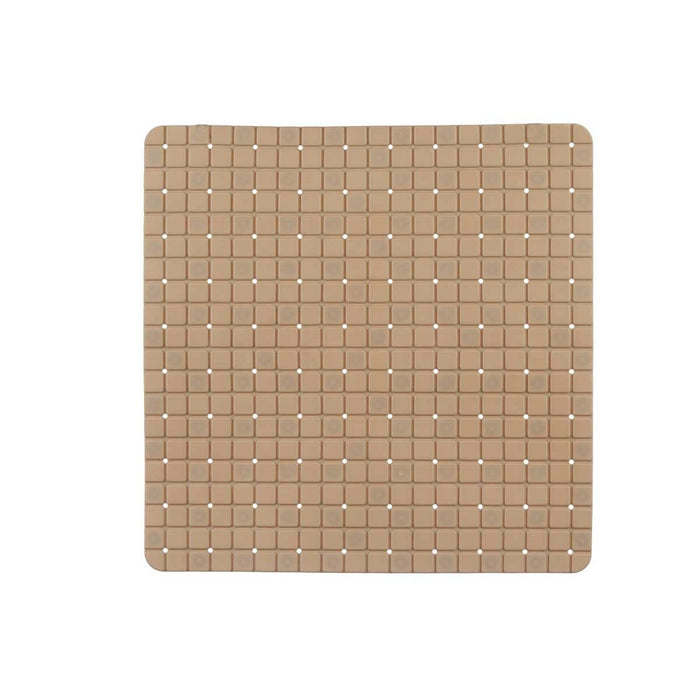 Covoraș de duș antiderapant Cadre Bej PVC 50,3 x 50,3 x 0,7 cm (6 Unități)