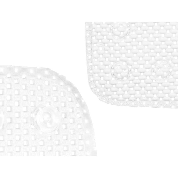 Covoraș de duș antiderapant Alb PVC 53 x 52,5 x 1 cm (6 Unități)