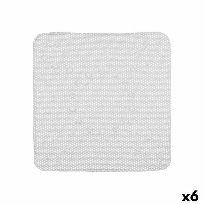 Covoraș de duș antiderapant Gri PVC 53 x 52,5 x 1 cm (6 Unități)