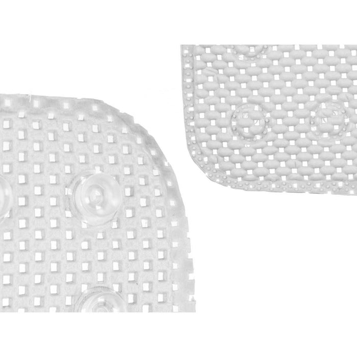 Covoraș de duș antiderapant Gri PVC 53 x 52,5 x 1 cm (6 Unități)