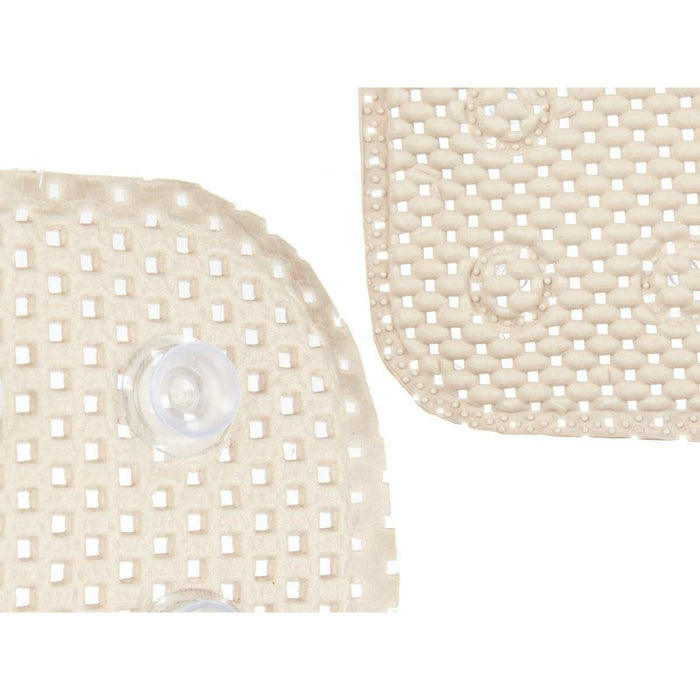 Covoraș de duș antiderapant Bej PVC 53 x 52,5 x 1 cm (6 Unități)
