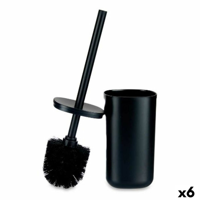 Perie pentru toaletă Negru polistiren 9,6 x 35 x 9,6 cm (6 Unități)