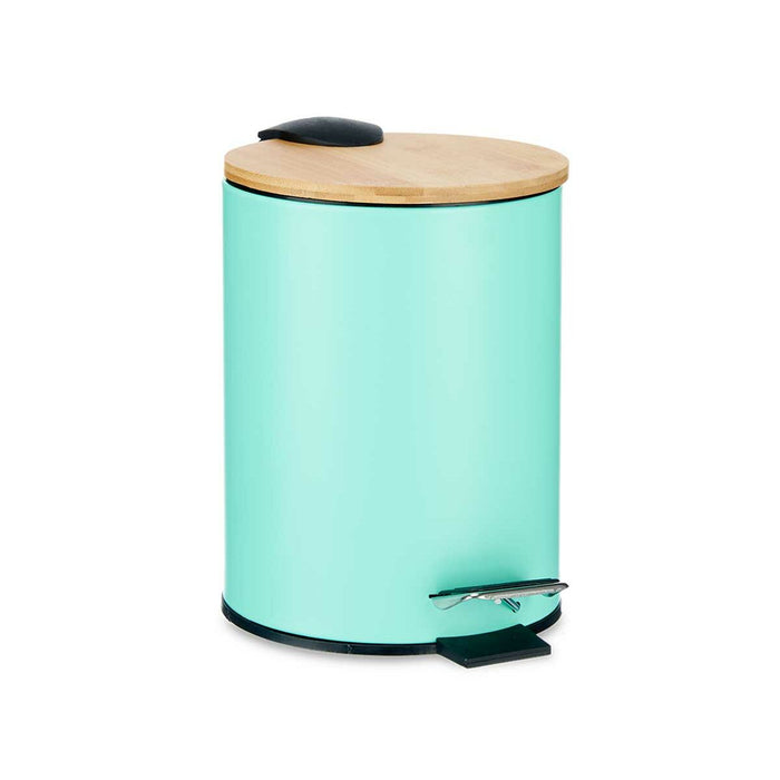 Coș de gunoi pentru hârtie Mentă Metal Bambus 3 L (4 Unități)