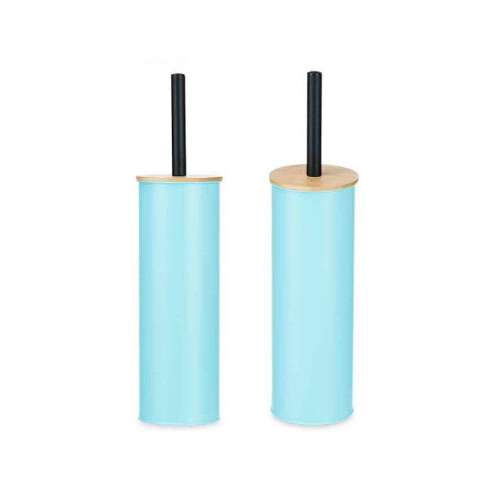 Perie pentru toaletă Albastru Metal Bambus Plastic 9,5 X 27 X 9,5 cm (6 Unități)