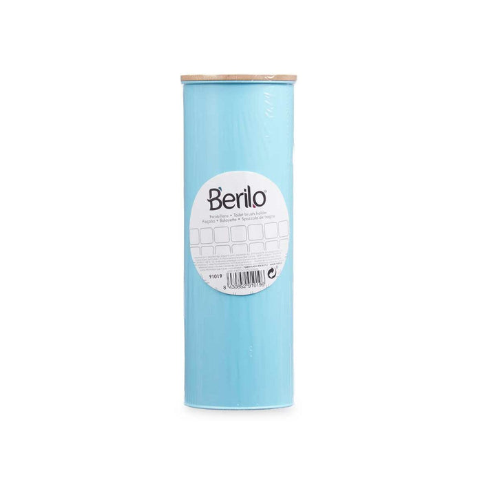 Perie pentru toaletă Albastru Metal Bambus Plastic 9,5 X 27 X 9,5 cm (6 Unități)