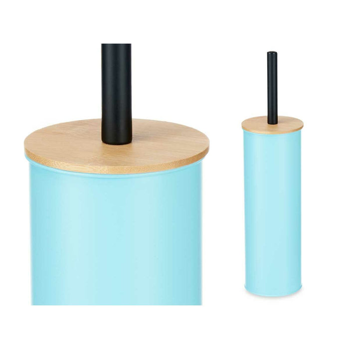 Perie pentru toaletă Albastru Metal Bambus Plastic 9,5 X 27 X 9,5 cm (6 Unități)