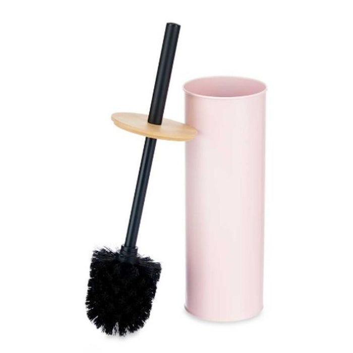 Perie pentru toaletă Roz Metal Bambus Plastic 9,5 X 27 X 9,5 cm (6 Unități)