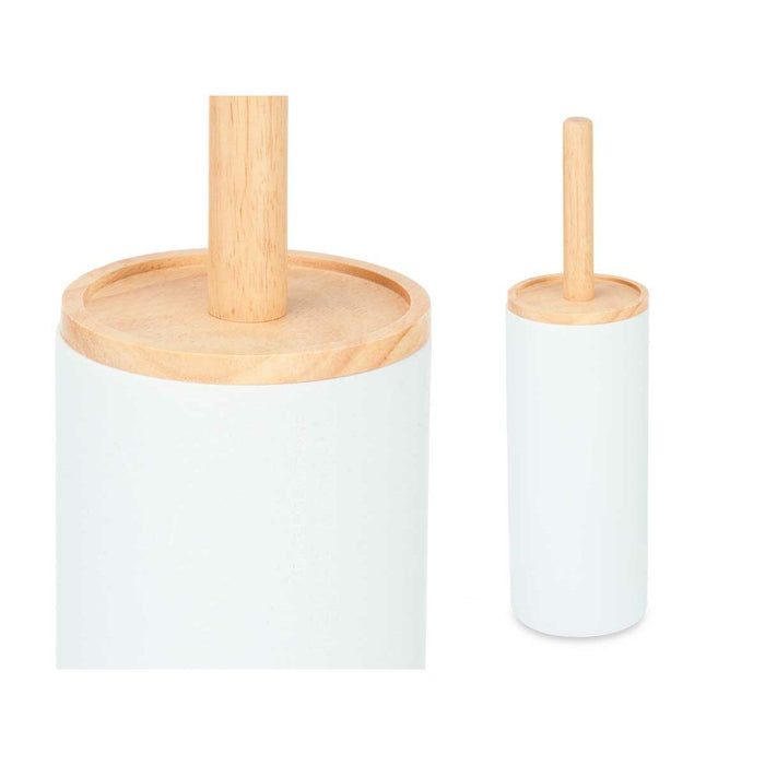 Perie pentru toaletă Alb Lemn Rășină 10,2 x 38 x 10,2 cm (4 Unități)
