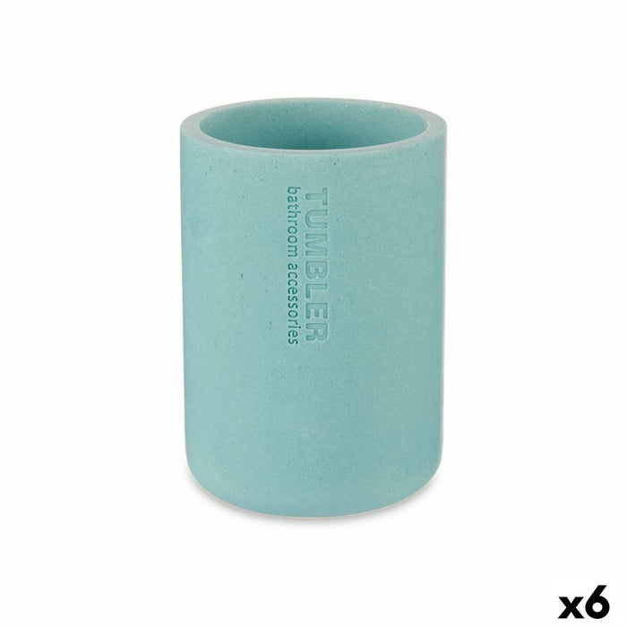 Suport pentru periuțe de dinți Albastru Rășină 7,8 x 10,5 x 7,8 cm (6 Unități)
