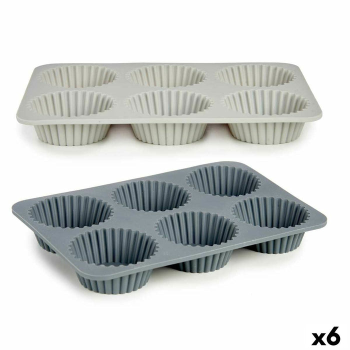 Formă pentru patiserie Brioşă 25,5 x 3 x 17,5 cm (6 Unități)