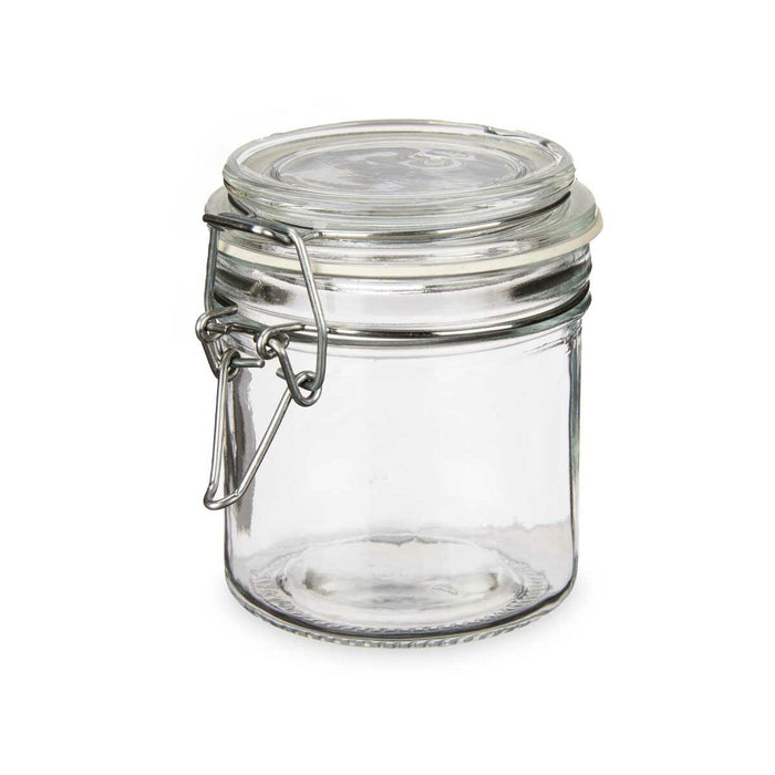 Borcan Transparent Metal Sticlă Silicon 250 ml 11,5 x 10 x 8,5 cm (6 Unități)