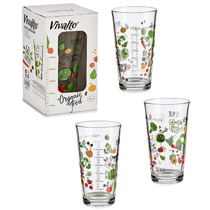 Recipient de măsurare Organic Sticlă 456 ml (36 Unități)
