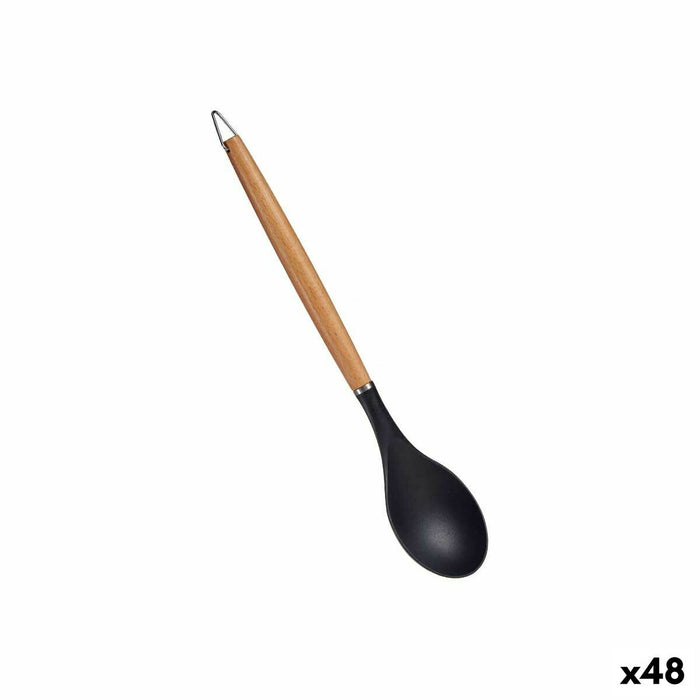 Polonic Negru Nailon lemn de fag 7 x 2 x 32,5 cm (48 Unități)