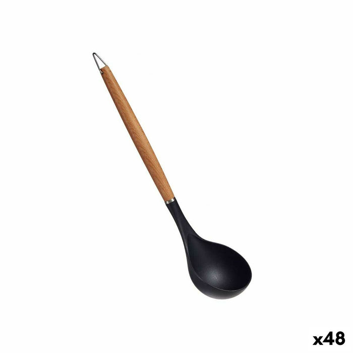Cratiță Negru Nailon lemn de fag 8 x 3 x 32,5 cm (48 Unități)