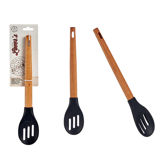 Lingură Negru Silicon lemn de fag 6 x 1,8 x 30,5 cm (48 Unități)