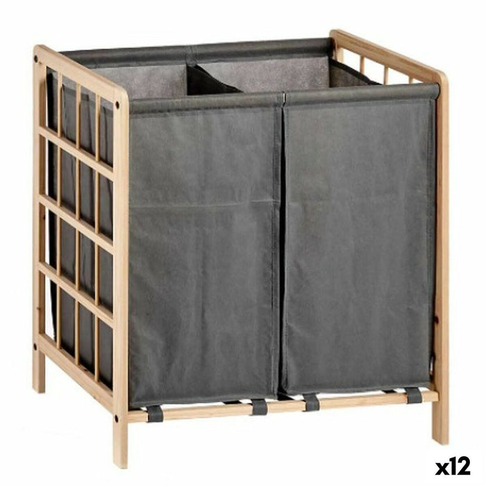 Coș pentru rufe murdare Maro Gri Lemn 30 L x 2 33 x 60 x 59,5 cm (12 Unități)