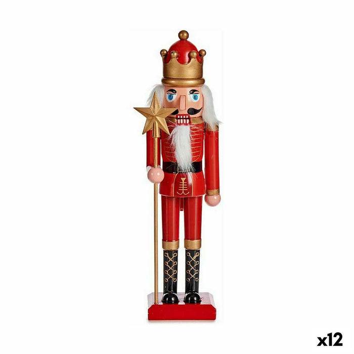 Figură Decorativă Spărgător de nuci Roșu Plastic 7,5 x 28,5 x 7,5 cm (12 Unități)