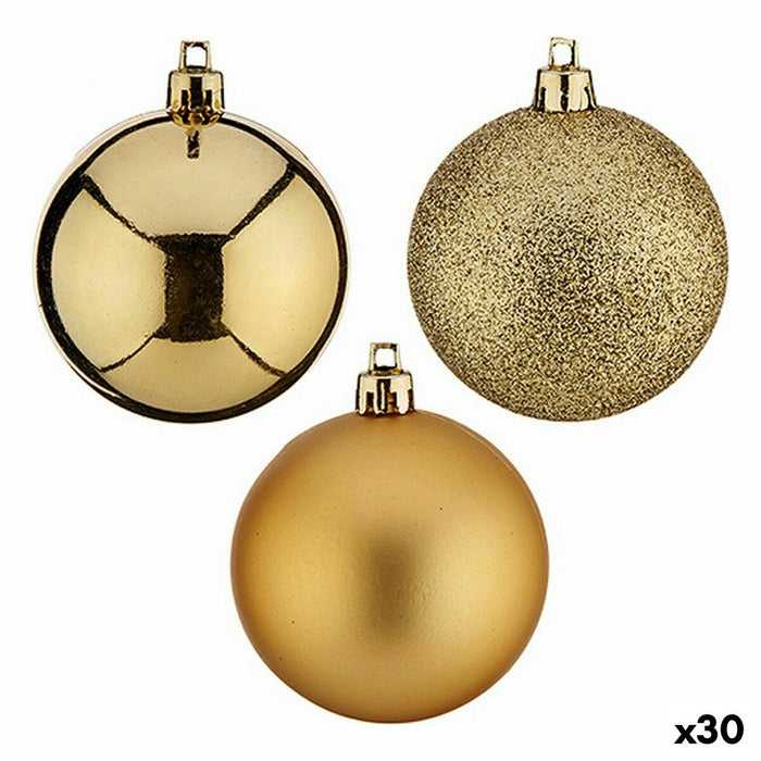 Set de globuri de Crăciun Auriu* Plastic 6 x 7 x 6 cm (30 Unități)