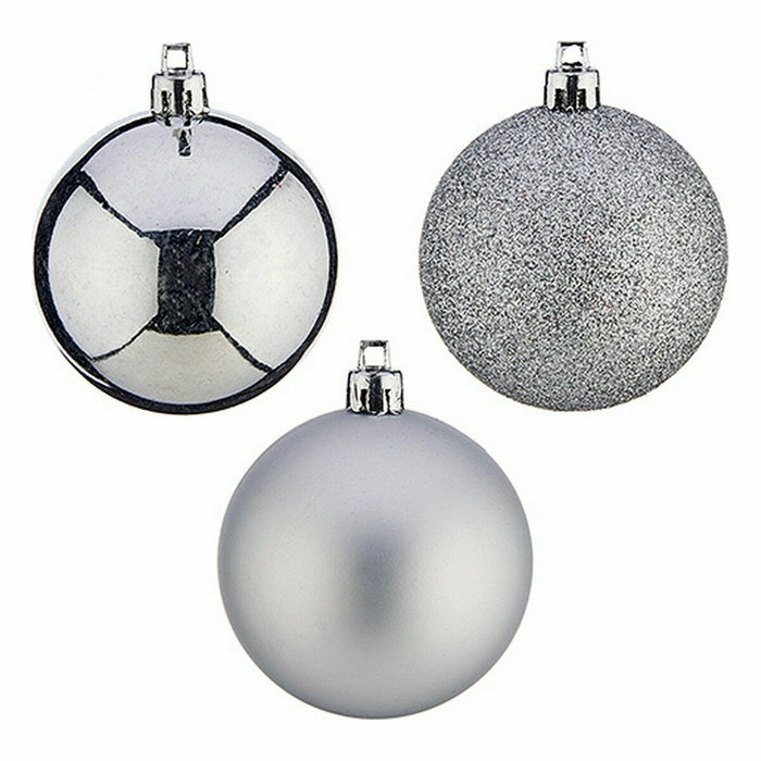 Set de globuri de Crăciun Argintiu Plastic 6 x 7 x 6 cm (30 Unități)