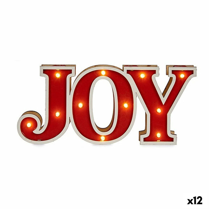 Figură Decorativă Joy Roșu Lemn 3,7 x 11,5 x 26 cm (12 Unități)