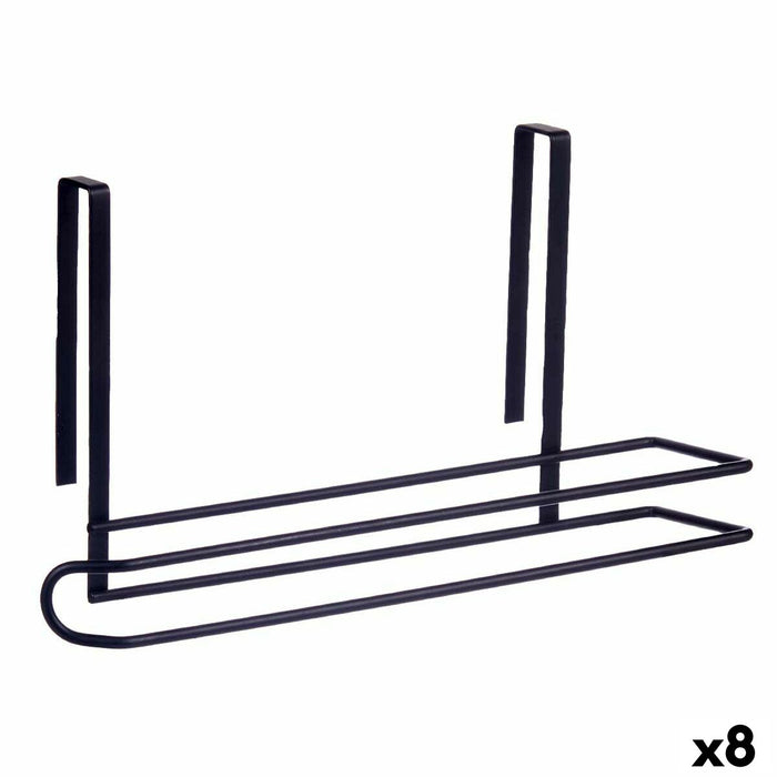 Suport pentru hârtie de bucătărie Negru Fier 34 x 17,3 x 10,5 cm (8 Unități)